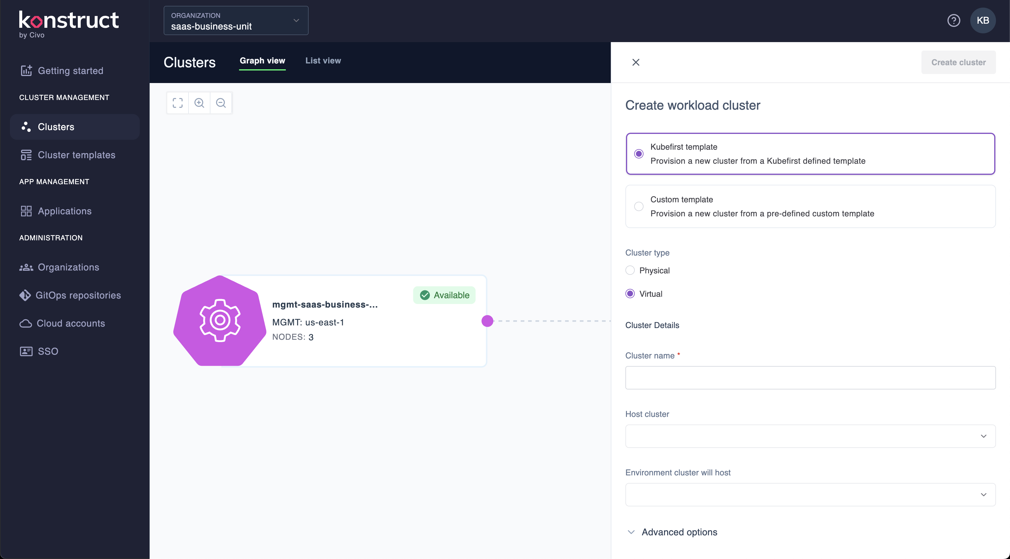 Connect to virtual cluster