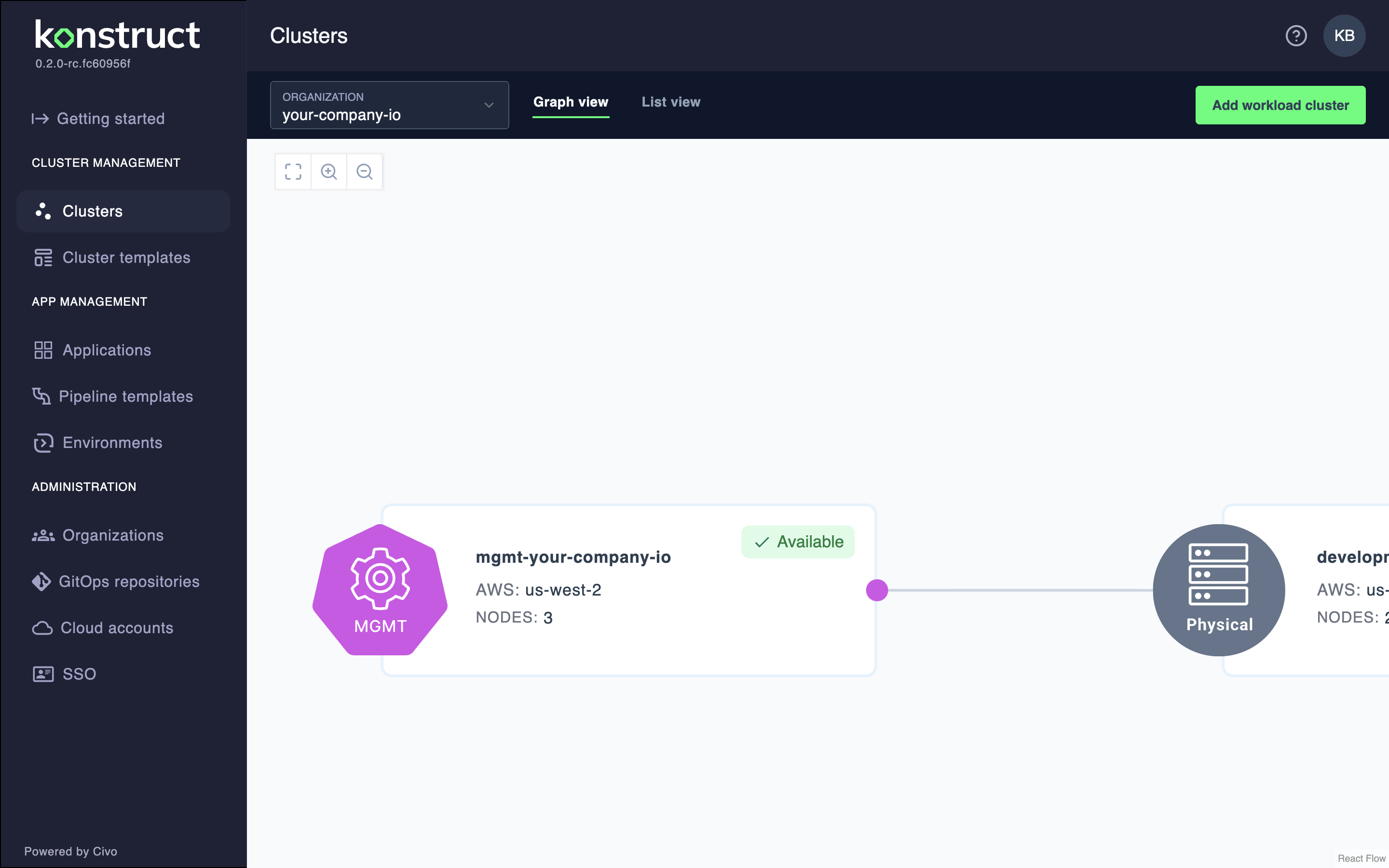 Workload cluster provisioning